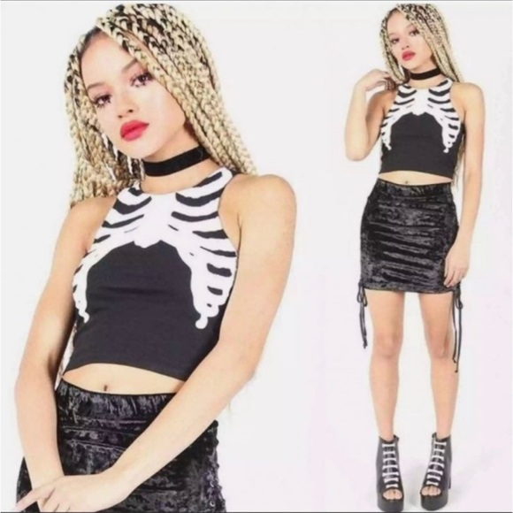 Iron Fist Tops - XL Bone In Crop Tank